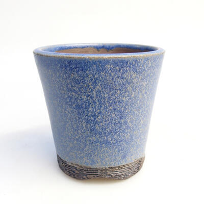 Ceramic bonsai bowl 7 x 7 x 7 cm, color blue - 1
