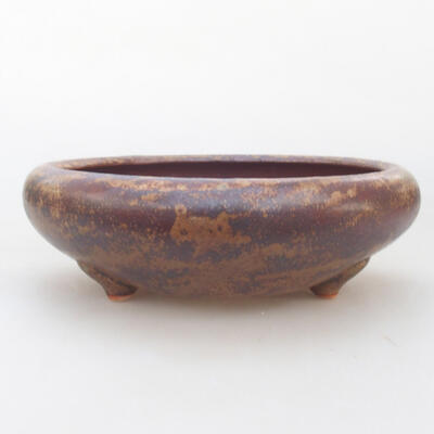 Ceramic bonsai bowl 19 x 19 x 6.5 cm, color green-brown - 1