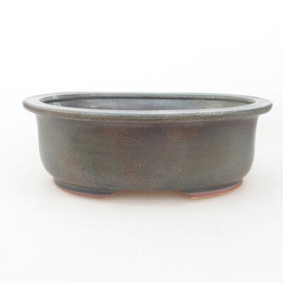Ceramic bonsai bowl 22 x 18 x 7.5 cm, gray color - 1