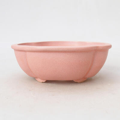 Ceramic bonsai bowl 12.5 x 10.5 x 4.5 cm, color pink - 1