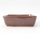 Ceramic bonsai bowl 12 x 10 x 4 cm, color brown - 1/3