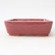 Ceramic bonsai bowl 12 x 10 x 4 cm, color burgundy - 1/3