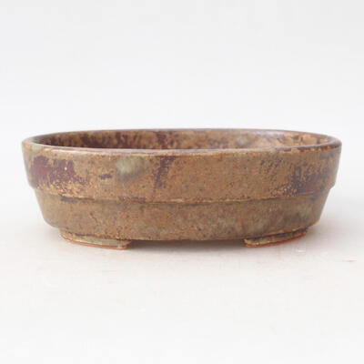 Ceramic bonsai bowl 13.5 x 10.5 x 3.5 cm, color brown - 1