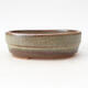 Ceramic bonsai bowl 13.5 x 10.5 x 3.5 cm, color brown - 1/3