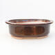 Ceramic bonsai bowl 24 x 20 x 7.5 cm, color brown - 1/3