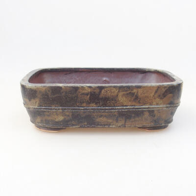 Ceramic bonsai bowl 23.5 x 18 x 7 cm, color brown-gray - 1