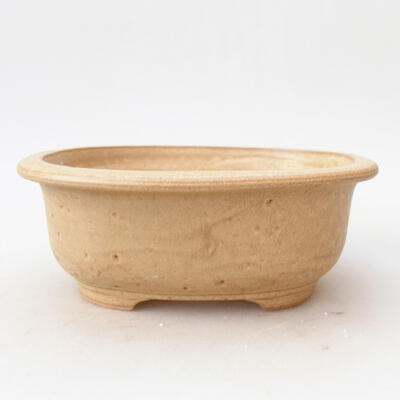 Ceramic bonsai bowl 15.5 x 12 x 6 cm, color beige - 1