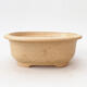 Ceramic bonsai bowl 15.5 x 12 x 6 cm, color beige - 1/3