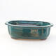 Ceramic bonsai bowl 23 x 20 x 7 cm, color green - 1/3