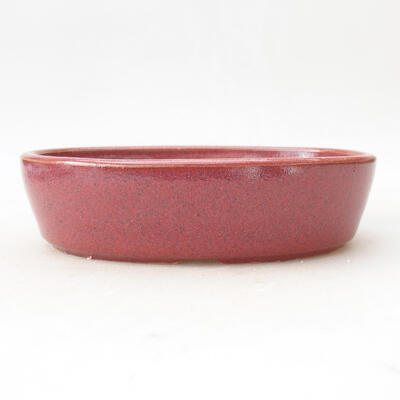 Ceramic bonsai bowl 16 x 11.5 x 4 cm, color burgundy - 1