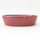Ceramic bonsai bowl 16 x 11.5 x 4 cm, color burgundy - 1/3
