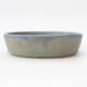 Ceramic bonsai bowl 16 x 11.5 x 4 cm, color blue-green - 1/3