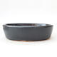 Ceramic bonsai bowl 16 x 11.5 x 4 cm, color gray - 1/3