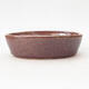 Ceramic bonsai bowl 14.5 x 9.5 x 4 cm, color brown - 1/3