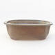 Ceramic bonsai bowl 20.5 x 16.5 x 7 cm, gray color - 1/3