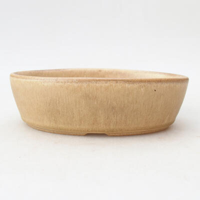 Ceramic bonsai bowl 14.5 x 9.5 x 4 cm, color beige - 1