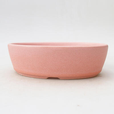 Ceramic bonsai bowl 14.5 x 9.5 x 4 cm, color pink - 1