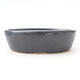 Ceramic bonsai bowl 14.5 x 9.5 x 4 cm, metallic color - 1/3