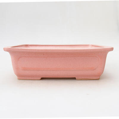 Ceramic bonsai bowl 17 x 12.5 x 5.5 cm, color pink - 1