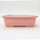 Ceramic bonsai bowl 17 x 12.5 x 5.5 cm, color pink - 1/3
