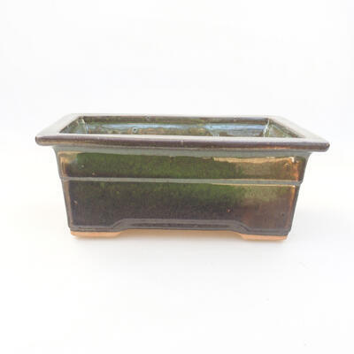 Ceramic bonsai bowl 18 x 13 x 7 cm, color green - 1