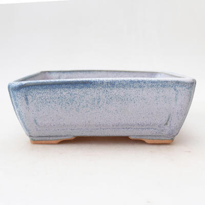 Ceramic bonsai bowl 15.5 x 12 x 6 cm, color blue-white - 1