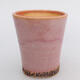 Ceramic bonsai bowl 8.5 x 8.5 x 9.5 cm, color brownish pink - 1/3