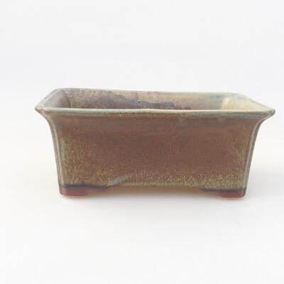 Ceramic bonsai bowl 17.5 x 14 x 7 cm, gray color - 1