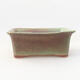 Ceramic bonsai bowl 17.5 x 14 x 7 cm, color green - 1/3