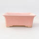 Ceramic bonsai bowl 17.5 x 14 x 7 cm, color pink - 1/3