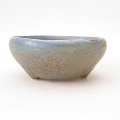 Ceramic bonsai bowl 11 x 11 x 4.5 cm, color green-blue - 1