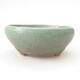 Ceramic bonsai bowl 11 x 11 x 4.5 cm, color green - 1/3