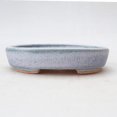 Ceramic bonsai bowl 11.5 x 9.5 x 2.5 cm, color blue-white - 1