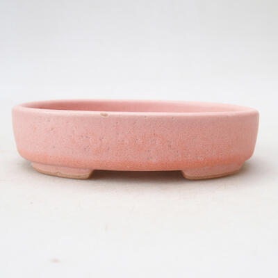 Ceramic bonsai bowl 11.5 x 9.5 x 2.5 cm, color pink - 1