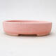 Ceramic bonsai bowl 11.5 x 9.5 x 2.5 cm, color pink - 1/3