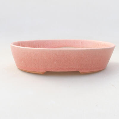 Ceramic bonsai bowl 17 x 14 x 4 cm, color pink - 1
