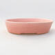 Ceramic bonsai bowl 17 x 14 x 4 cm, color pink - 1/3