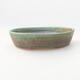 Ceramic bonsai bowl 17 x 14 x 4 cm, color green - 1/3