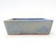 Ceramic bonsai bowl 12 x 9 x 4 cm, green-blue color - 1/3