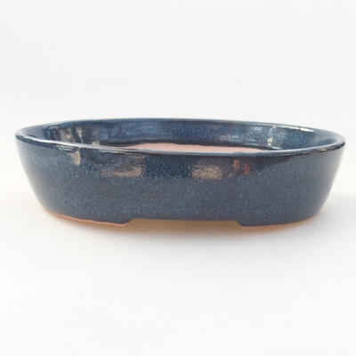 Ceramic bonsai bowl 17 x 14 x 4 cm, color blue - 1