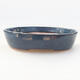 Ceramic bonsai bowl 17 x 14 x 4 cm, color blue - 1/3
