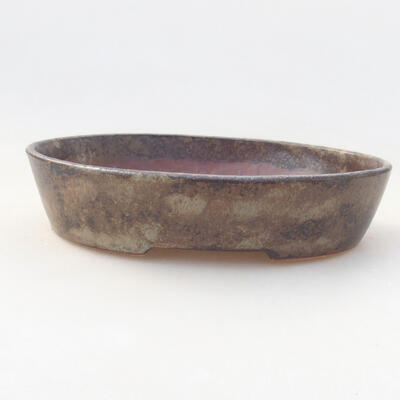 Ceramic bonsai bowl 17 x 14 x 4 cm, color gray - 1