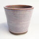 Ceramic bonsai bowl 8 x 8 x 7.5 cm, color pink - 1/3