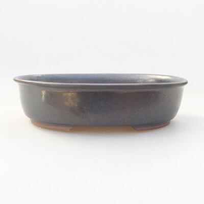 Ceramic bonsai bowl 18 x 14 x 4.5 cm, gray color - 1