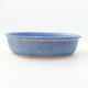 Ceramic bonsai bowl 18 x 14 x 4.5 cm, color blue - 1/3