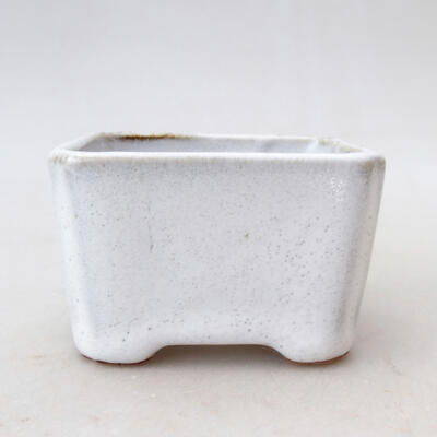 Ceramic bonsai bowl 7.5 x 6 x 5 cm, color white - 1