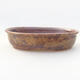Ceramic bonsai bowl 21 x 16.5 x 4.5 cm, color brown-green - 1/3
