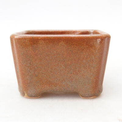 Ceramic bonsai bowl 7.5 x 6 x 5 cm, color brown - 1