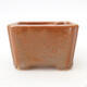 Ceramic bonsai bowl 7.5 x 6 x 5 cm, color brown - 1/3