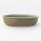 Ceramic bonsai bowl 21 x 16.5 x 4.5 cm, color brown-green - 1/3
